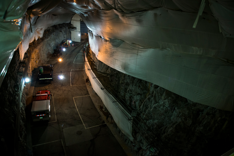 Tunnel bend with parking lots. (U.S. Air Force photo/Staff Sgt. Andrew Lee)